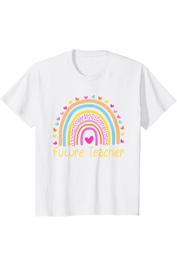 Pre-K Preschool Kindergarten Future Teacher Rainbow T-Shirt