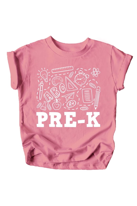 Pre-K School First Day of School Gift Back to School T-Shirt Boys and Girls Back to School Shirts and Raglans Mauve Shirt 4T