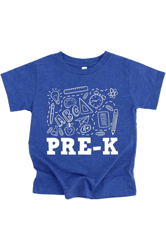 Pre-K School First Day of School Gift Back to School T-Shirt Boys and Girls Back to School Shirts and Raglans Vintage Royal Shirt 5/6