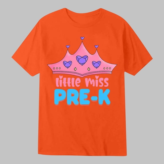 Pre-K Shirt for Boys & Girls First Day of Pre-K Shirt Back to School T-Shirt (Orange 12-13 Years)