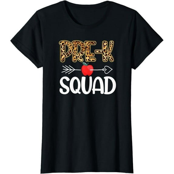 Pre-K Squad Leopard Themes Gift Pre-K Teacher Student T-Shirt