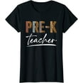 thumbnail image 1 of Pre-K Teacher First Day Appreciation Leopard Teaching T-Shirt Summer Crewneck Casual Tees, 1 of 4