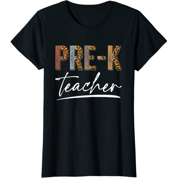 Pre-K Teacher First Day Appreciation Leopard Teaching T-Shirt