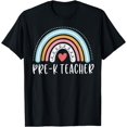 thumbnail image 1 of Pre-K Teacher Prek Funny Rainbow Heart Preschool Teacher T-Shirt, 1 of 4