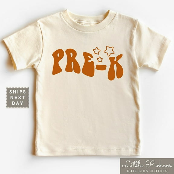 Pre-K Toddler Shirt - Retro Back To School Kids T-Shirt - Cute First Day Of Pre-K Tee - Preschool Shirt TODDLER SHORT SLEEVE TEE BELLA CANVAS 3001T