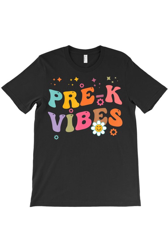 Pre-K Vibes Groovy Pre-Ks For Boys, School Graphic Design G10435 Unisex T-Shirt, Up to Size 5XL