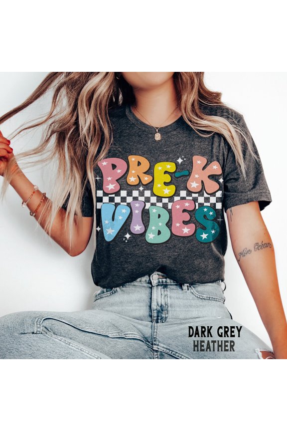 Pre-K Vibes Shirt, Pre K Teacher Shirts, Pre-K Crew Shirts, Back to School Shirt, Retro Pre-K Tee, PreK Squad, First Day of Pre K Tee All Size S-5Xl