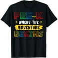 thumbnail image 1 of Pre-K Welcome To Pre-K Where The Adventure Begins T-Shirt Black 2X-Large, 1 of 4