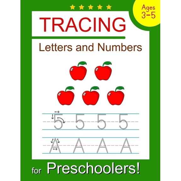 Pre-K Workbooks Tracing Letters and Numbers for Preschoolers: Trace Letters and Numbers Workbook for Preschoolers, Kindergarten and Kids, Book 14, (Paperback)