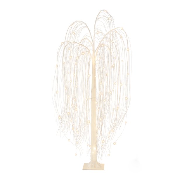 PreLit 216 LED White Lights Twinkling Willow Tree, 4 ft, by Holiday Time
