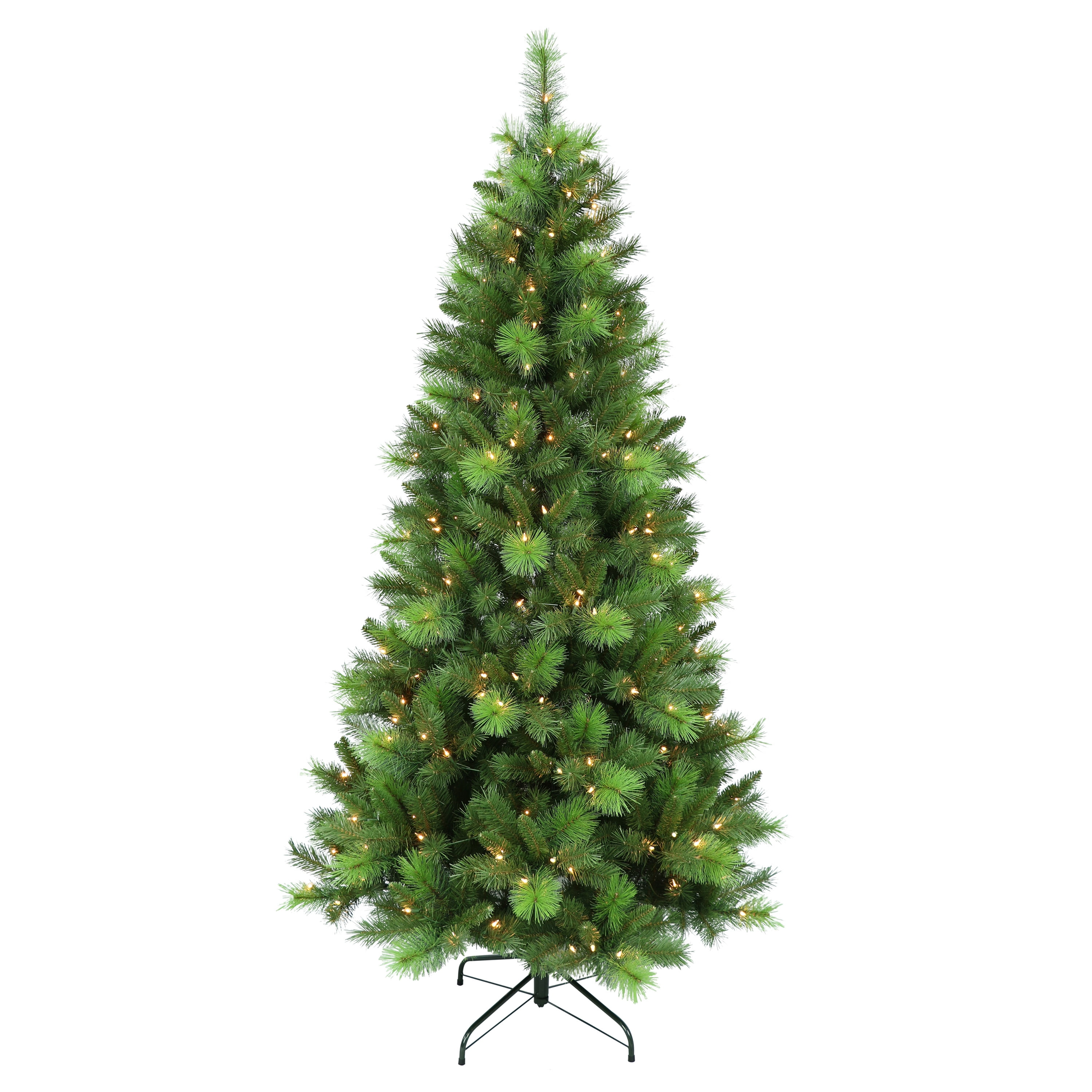 6.5' Green Pine Pre-Lit Artificial Christmas Tree with 250 Lights