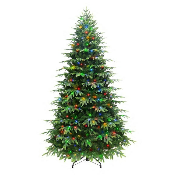 Pre-Lit 7.5' Rutland Spruce Artificial Christmas Tree with 700 Lights, Green