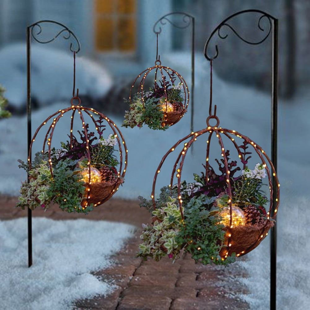 PreLit Artificial Christmas Hanging Basket,Outdoor Christmas