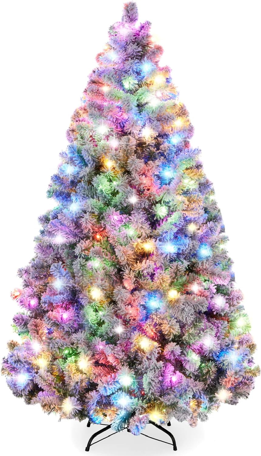 Christmas Tree Artificial Snow Flocked Pine Tree For Home, Office ...