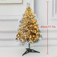 thumbnail image 1 of Pre-Lit Christmas Tree,Flocked Christmas Tree Premium Artificial Holiday Decor w/Cordless Connection, 2-in-1 LED Lights,Holiday Celebration Tree for Home Party Decoration,White, 1 of 5