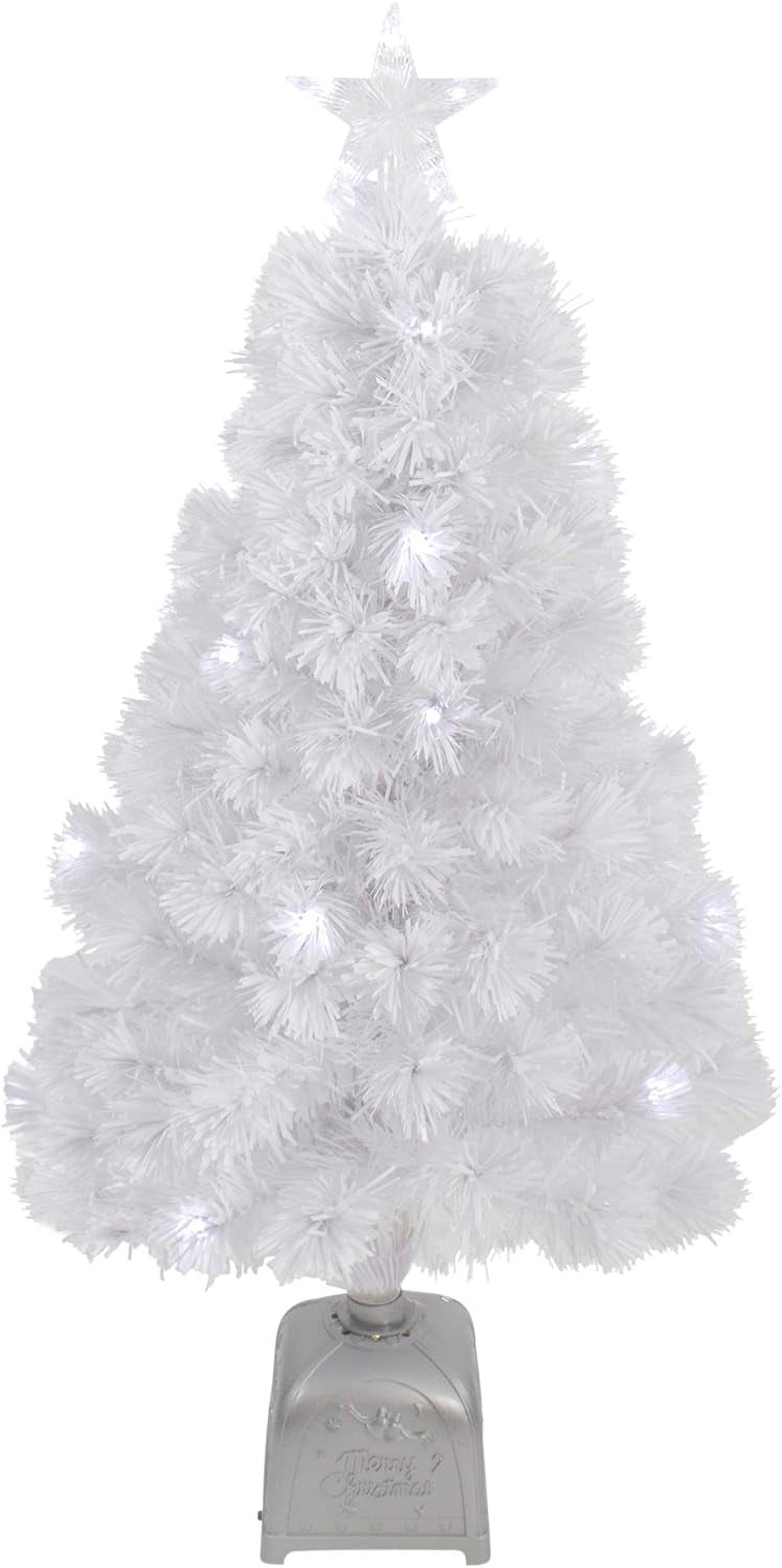 PreLit Color Changing White Fiber Optic Artificial Christmas Tree