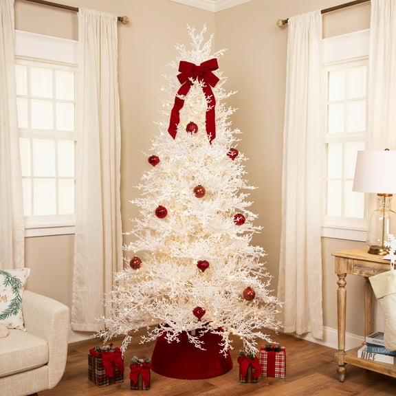 Northlight Pre-Lit Flocked Twig Artificial Christmas Tree - 6.5' - Warm White LED