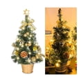 thumbnail image 1 of Mini Christmas Tree, 18" Artificial Small Christmas Tree with LED String Lights, Tabletop Christmas Tree with Pine Cones Christmas Balls Ornaments for Christmas Decorations, 1 of 10