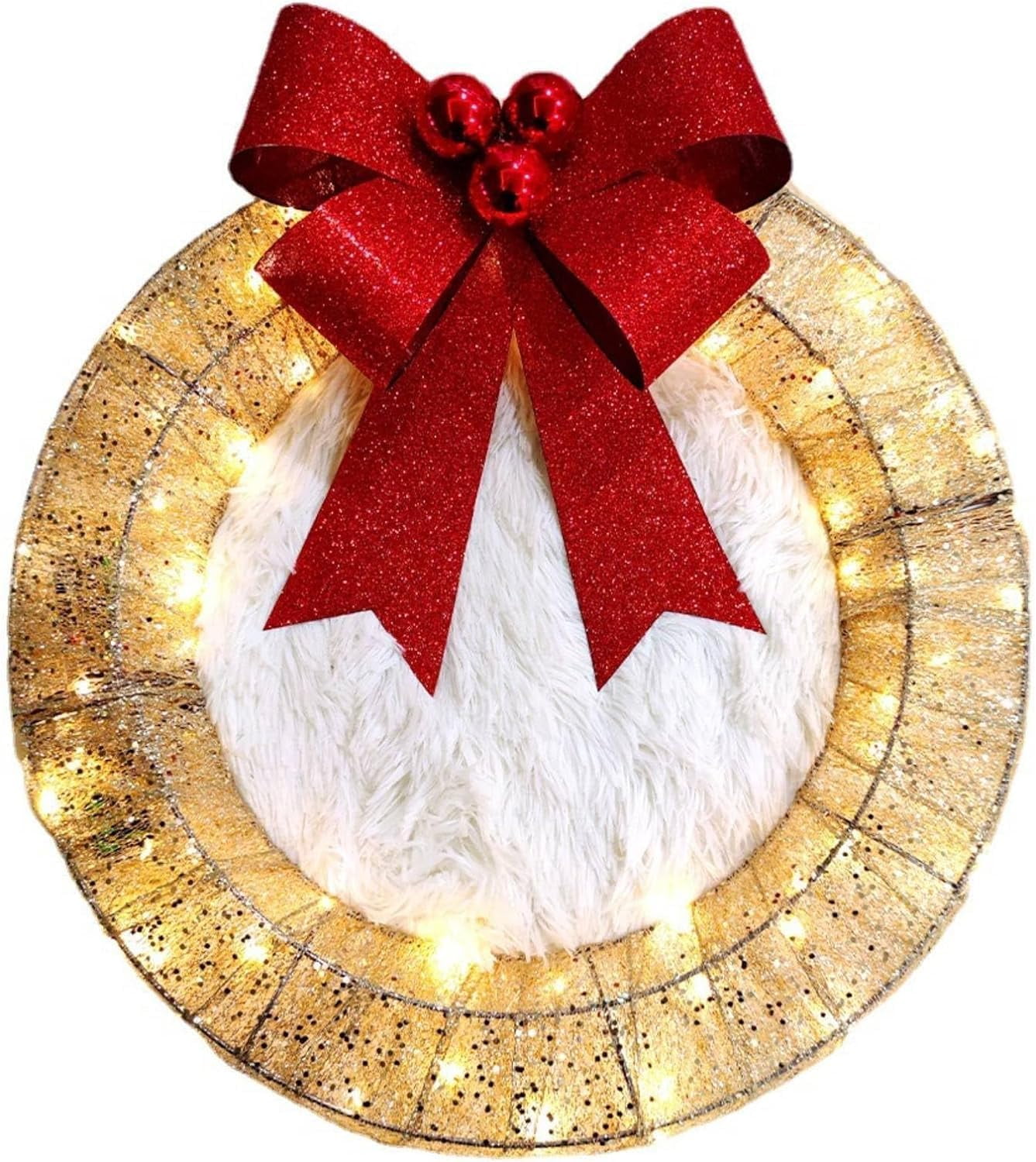 PreLit Outdoor Christmas Wreath Decoration,Christmas Decorations Outdoor Sacred Christmas