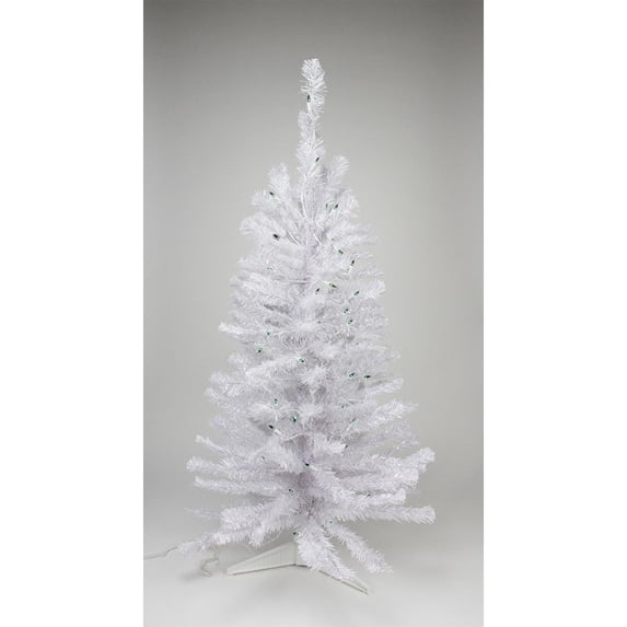 northlight seasonal iridescent 2' white pine artificial christmas tree with 35 single colored lights