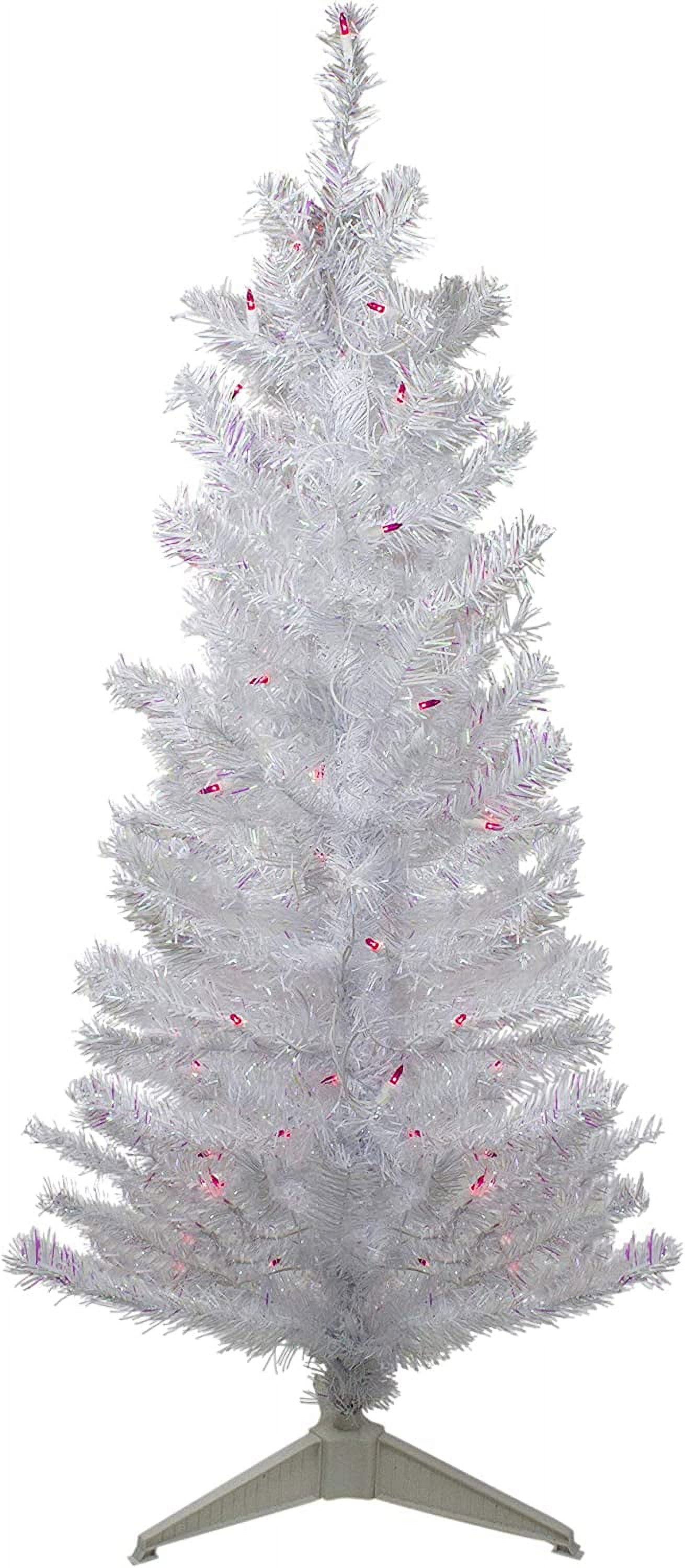 PreLit White Iridescent Pine Artificial Christmas Tree Lights