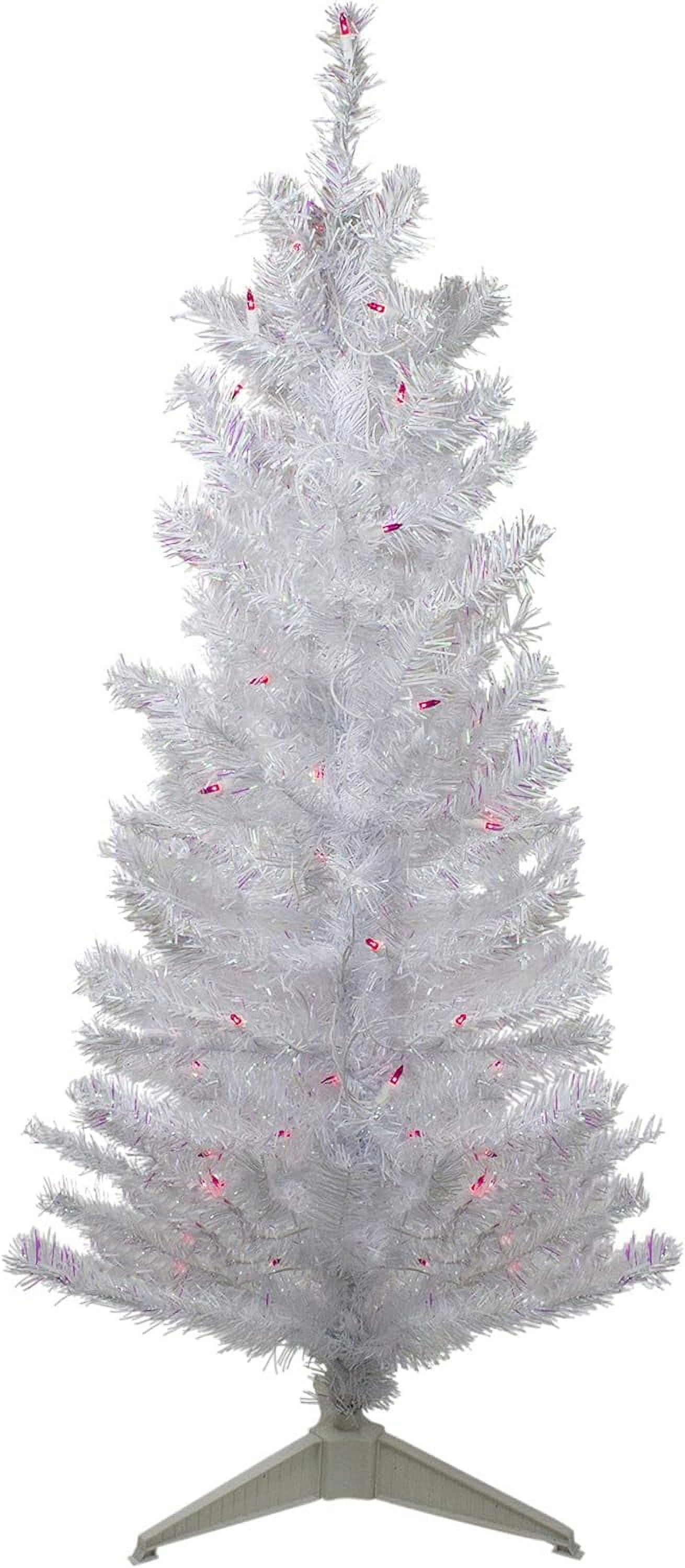 PreLit White Iridescent Pine Artificial Christmas Tree Lights