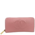 thumbnail image 1 of Pre-Owned CHANEL CC Timeless Caviar Zip Around Wallet Pink, 1 of 1