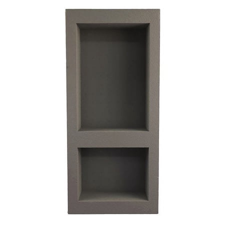 Pre Made Rectangle Ready to Tile Soap Shampoo Combo Slim Narrow Niche Recess - Net Size Approx 20.25" x 6.25" x 3 1/2" - for shower bathroom
