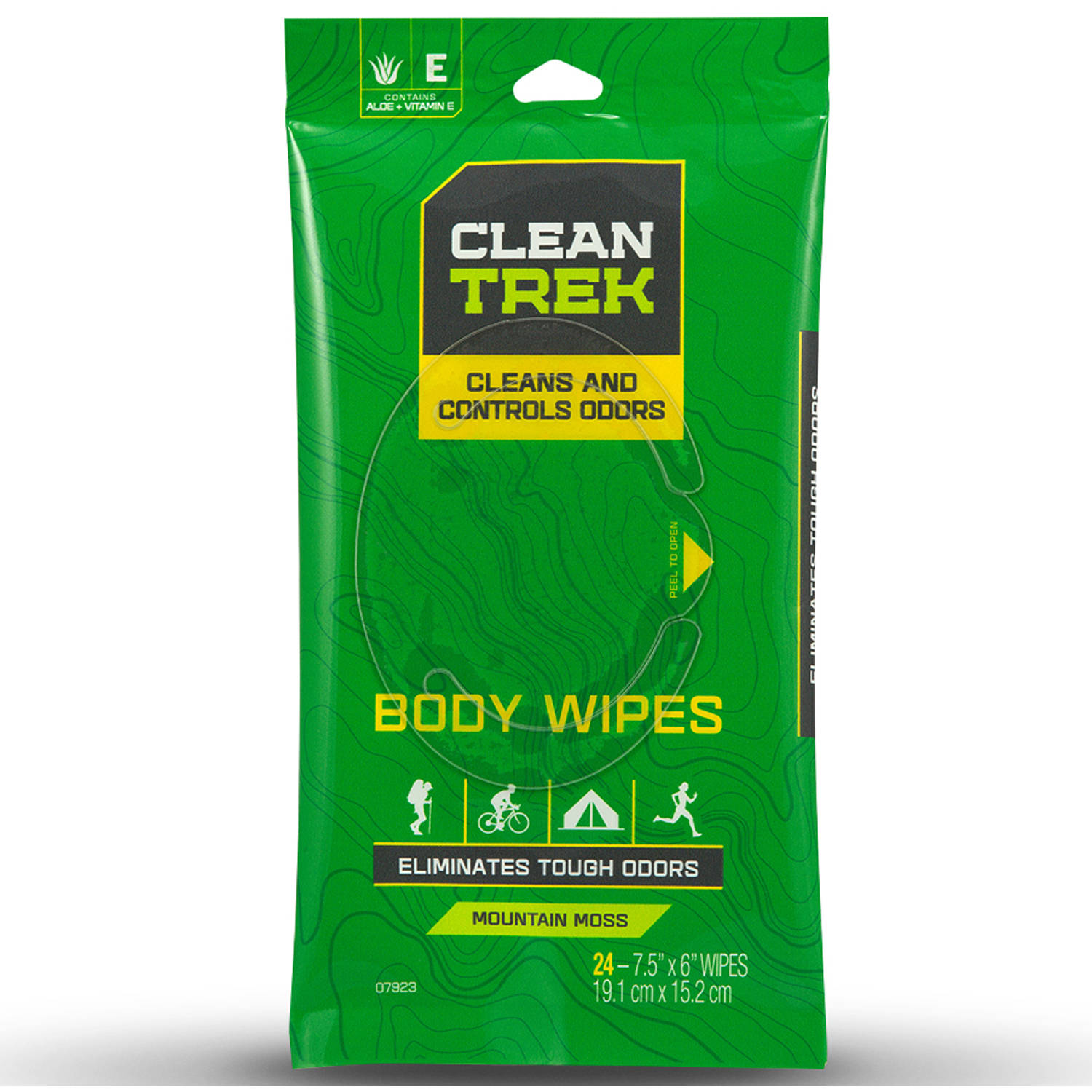 PreMoistened Body Wipes, Clean Trek, 24pack Field Wipes, Mountain