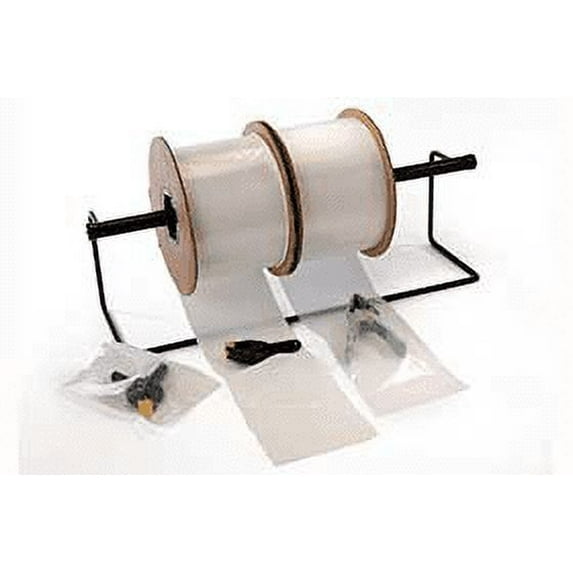 Pre-Opened Poly Bags, White Front / Clear Back on Roll, 2 Mil, 6W X 8L inches - Roll of 1250 Bags