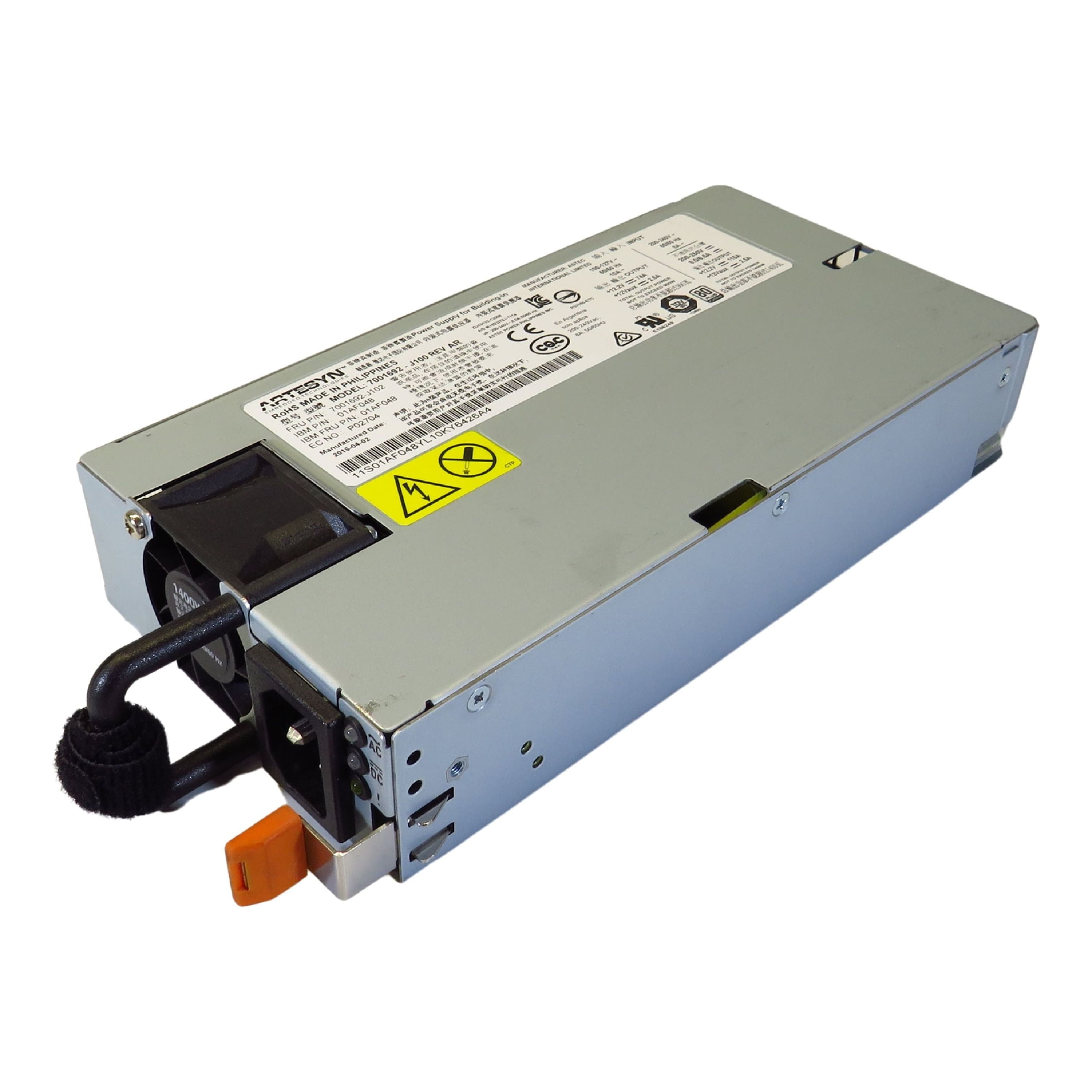 Pre-Ownded IBM 01AF048 1400W Power8 80 Plus Platinum Server Power Supply (Good)