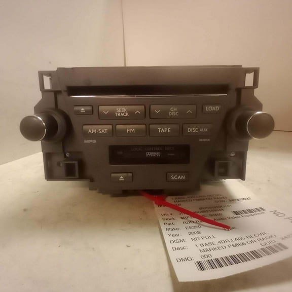 Pre-Owned 07-09 Lexus ES350 AM FM CD Player Radio Receiver Face ID P6866 OEM LKQ (Good)