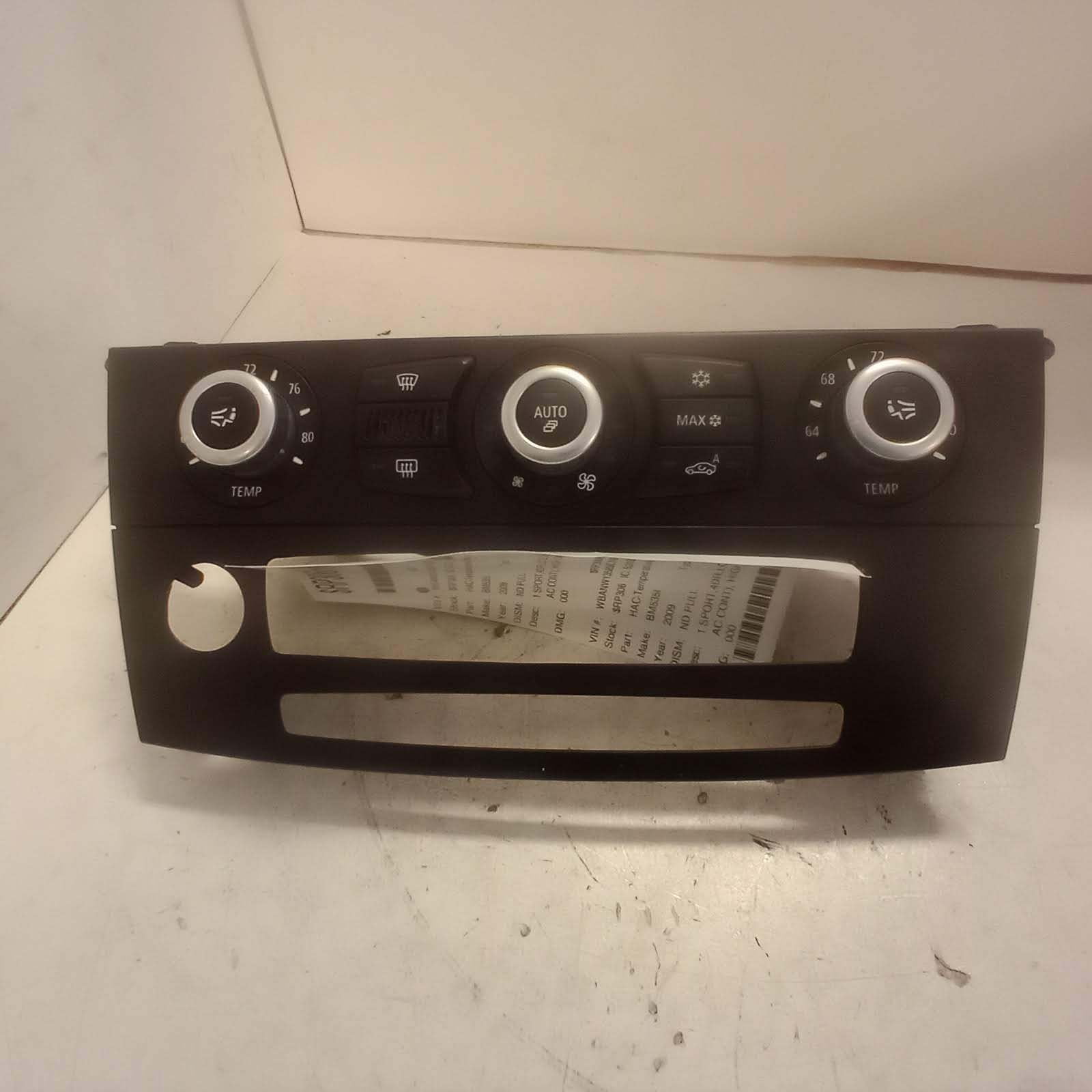 Pre-Owned 08-10 BMW 535i Heater AC Temperature Climate Controls OEM LKQ (Good)