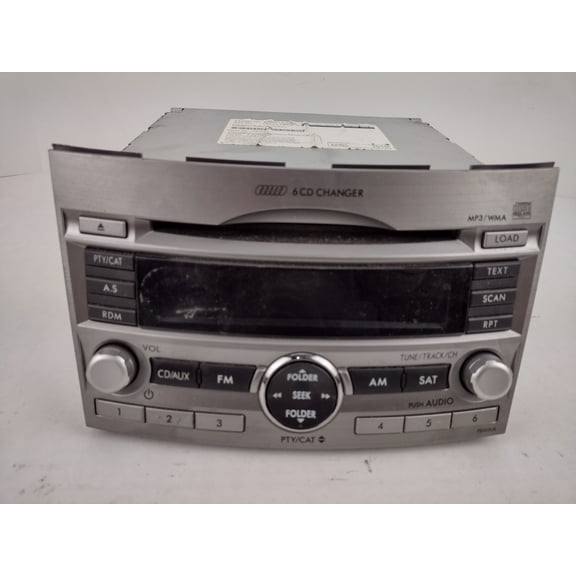 Pre-Owned 10 11 12 Subaru Legacy AM FM 6CD Radio Receiver OEM - Verify Specific Vehicle Fitment In Description - (Good)