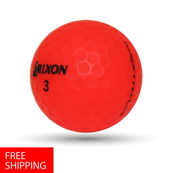 Pre-Owned 100 Srixon Soft Feel Matte Red 4A Recycled Golf Balls, by Mulligan Golf Balls