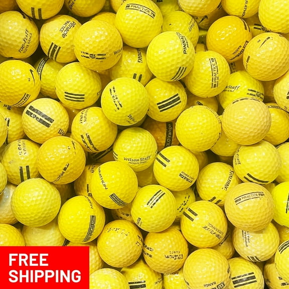 Pre-Owned 100 Yellow Range B Used Recycled Golf Balls, by Mulligan Golf Balls