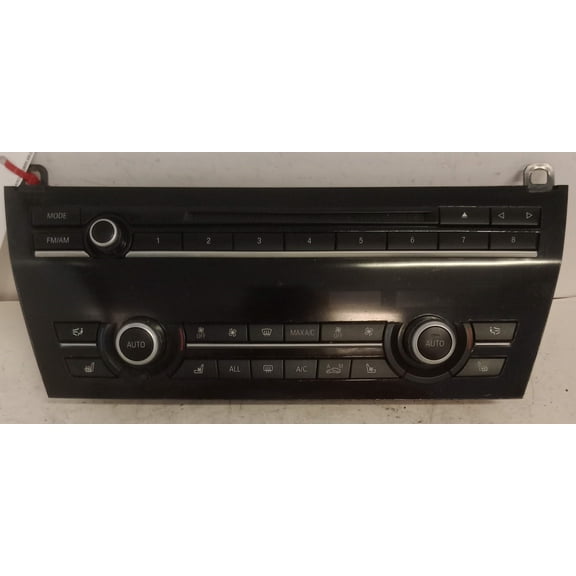 Pre-Owned 11-15 BMW 740i AM FM Radio Control Panel w/ Climate Controls OEM LKQ - Verify Specific Vehicle Fitment In Description - (Good)