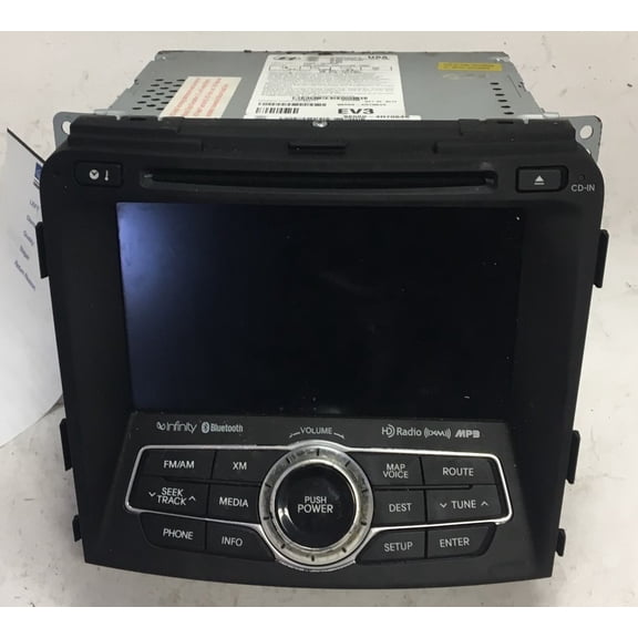 Pre-Owned 12-13 Hyundai Sonata AM FM CD Player Radio Receiver w/ Navigation w/ Screen OEM - Verify Specific Vehicle Fitment In Description - (Good)