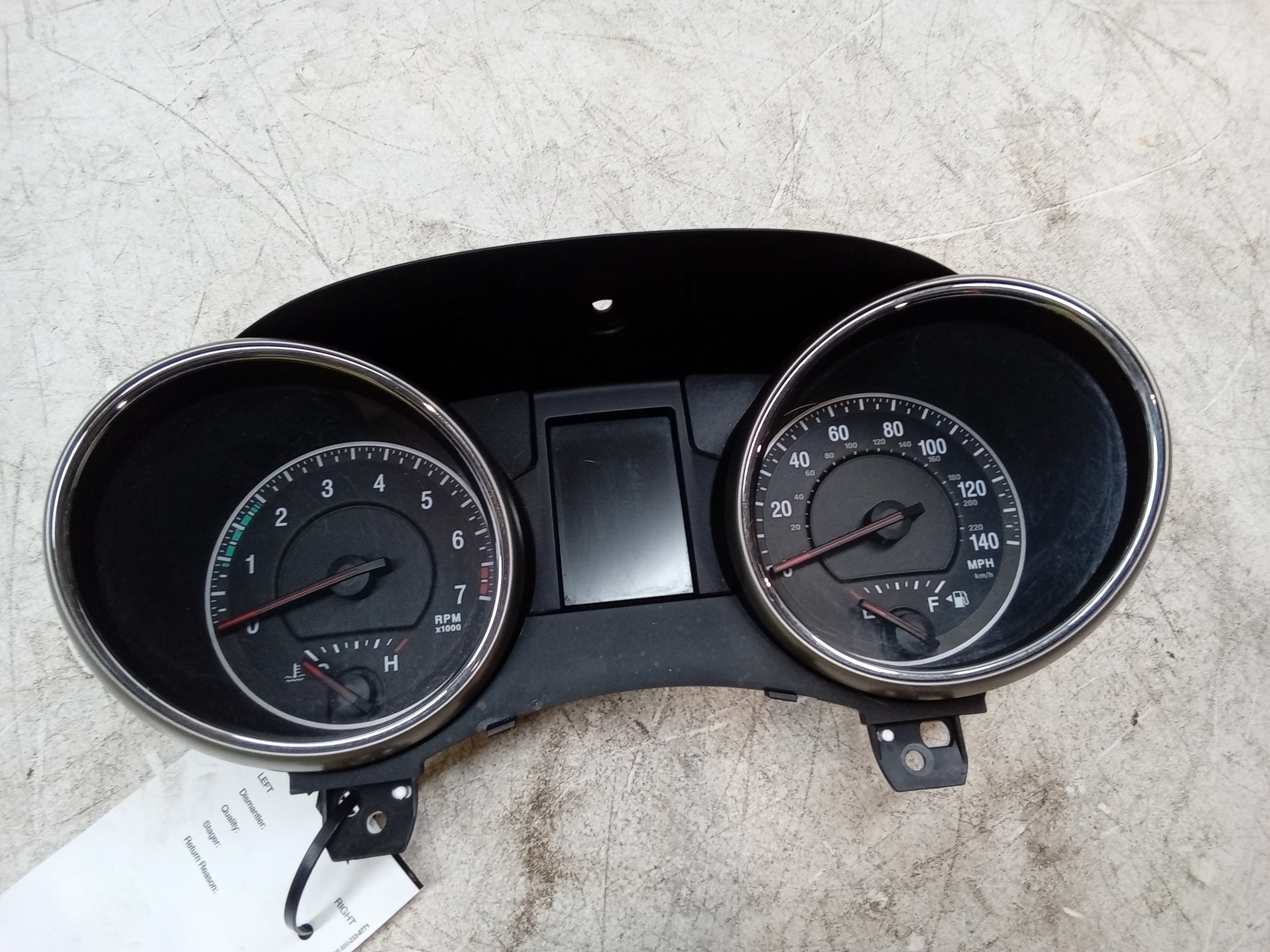 Pre-Owned 12 Jeep Grand Cherokee Speedometer Head Cluster 127K OEM - Verify Specific Vehicle Fitment In Description - (Good)