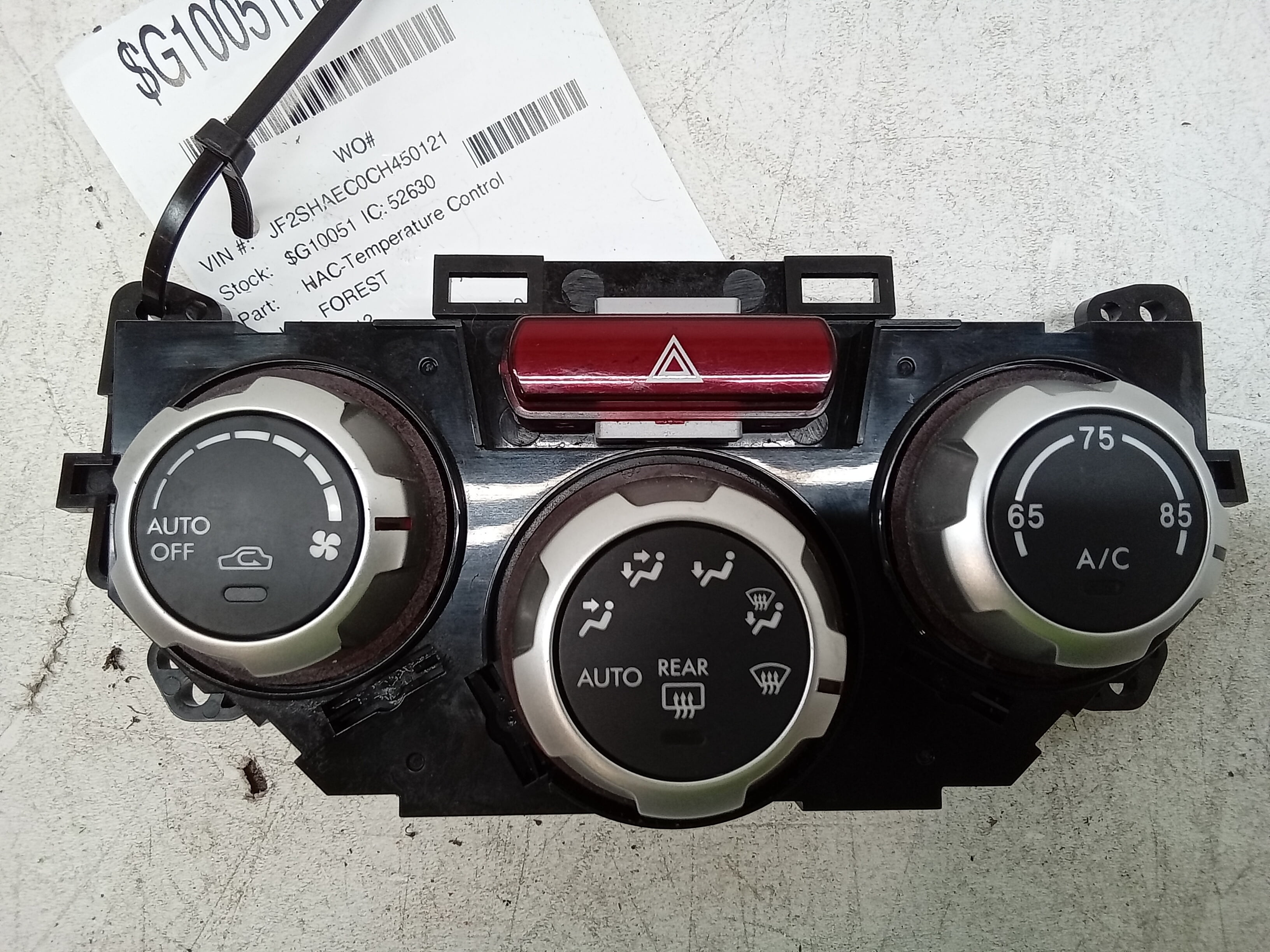 Pre-Owned 12 Subaru Forester Temperature Control Single Zone OEM (Good)