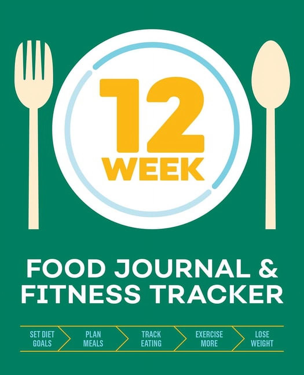 Pre-Owned 12-Week Food Journal and Fitness Tracker: Track Eating, Plan Meals, and Set Diet and Exercise Goals for Optimal Weight Loss Paperback - image 1 of 2
