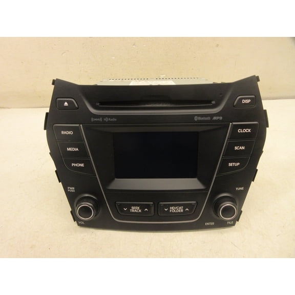 Pre-Owned 13-16 Hyundai Santa Fe AM FM CD XM Audio Radio Player Receiver OEM LKQ - Verify Specific Vehicle Fitment In Description - (Good)