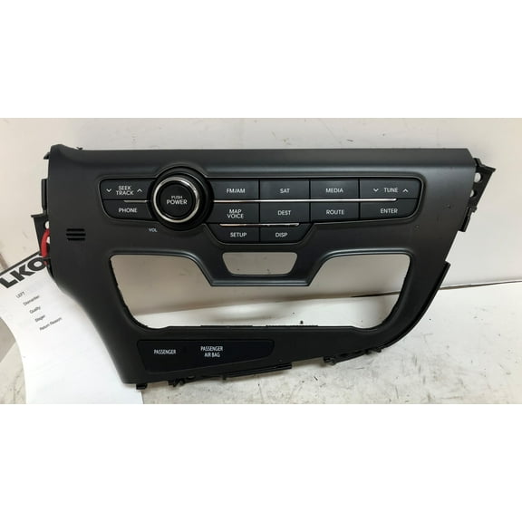 Pre-Owned 13 Kia Optima AM FM Radio Control Panel w/ Navigation OEM LKQ - Verify Specific Vehicle Fitment In Description - (Good)