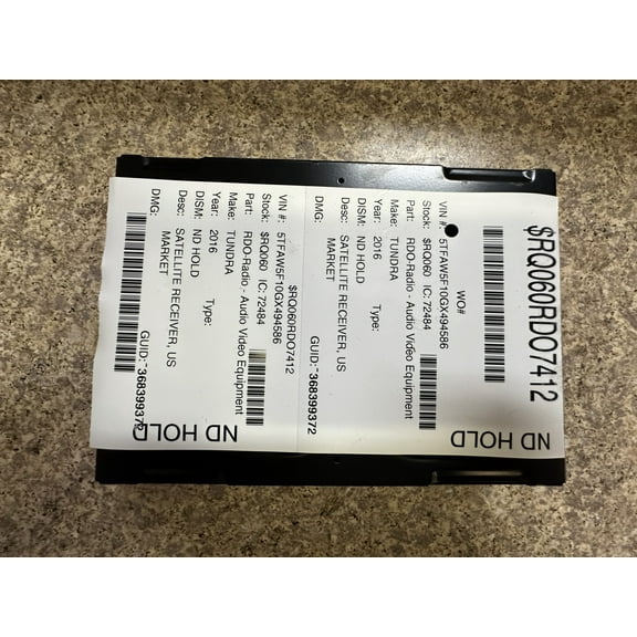 Pre-Owned 14-21 Toyota Tundra AM FM Radio Satellite Receiver OEM LKQ - Verify Specific Vehicle Fitment In Description - (Good)