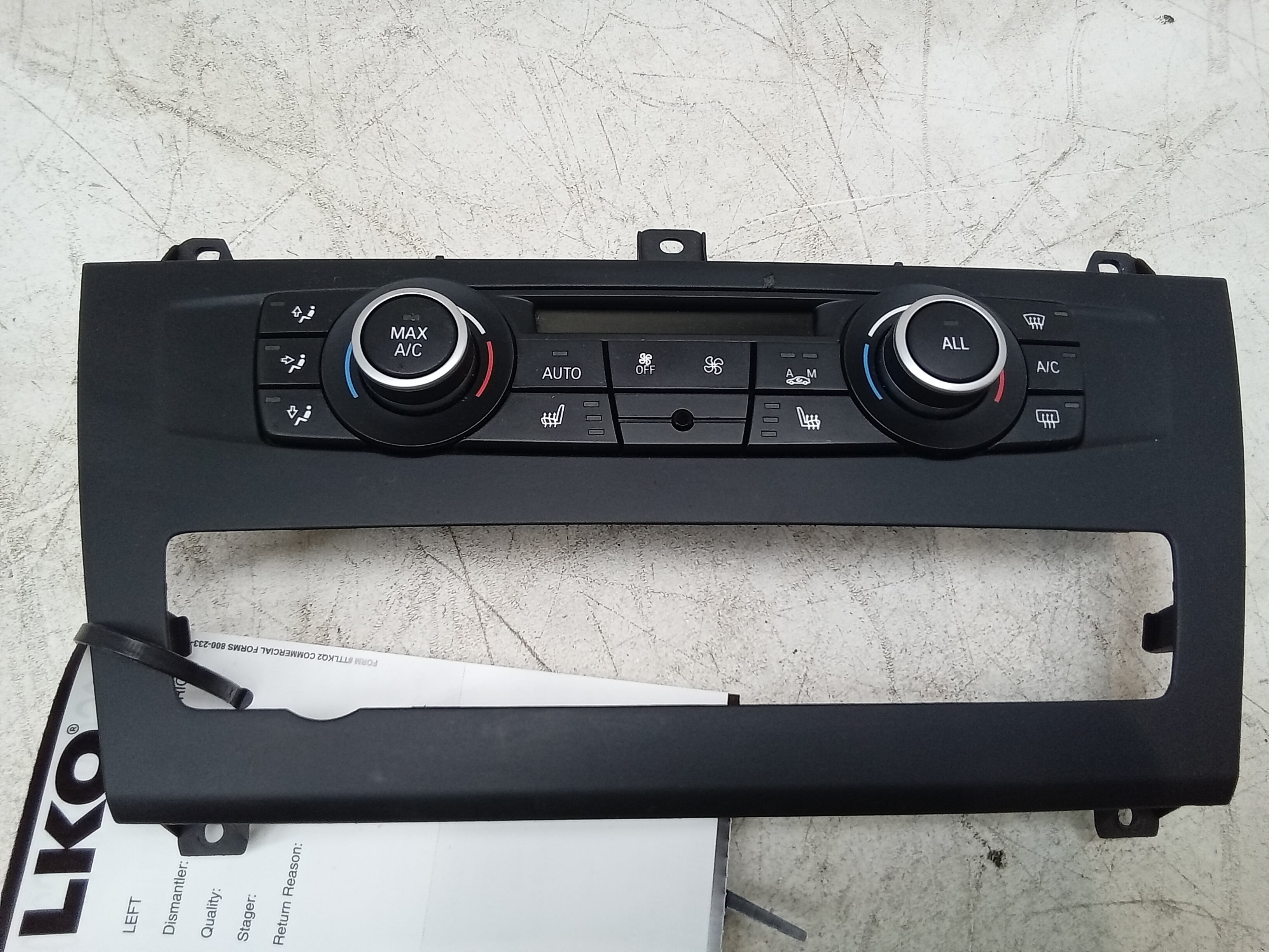 Pre-Owned 14 BMW X3 Temperature Control Panel W/ Heated Seats Display Screen OEM (Good)