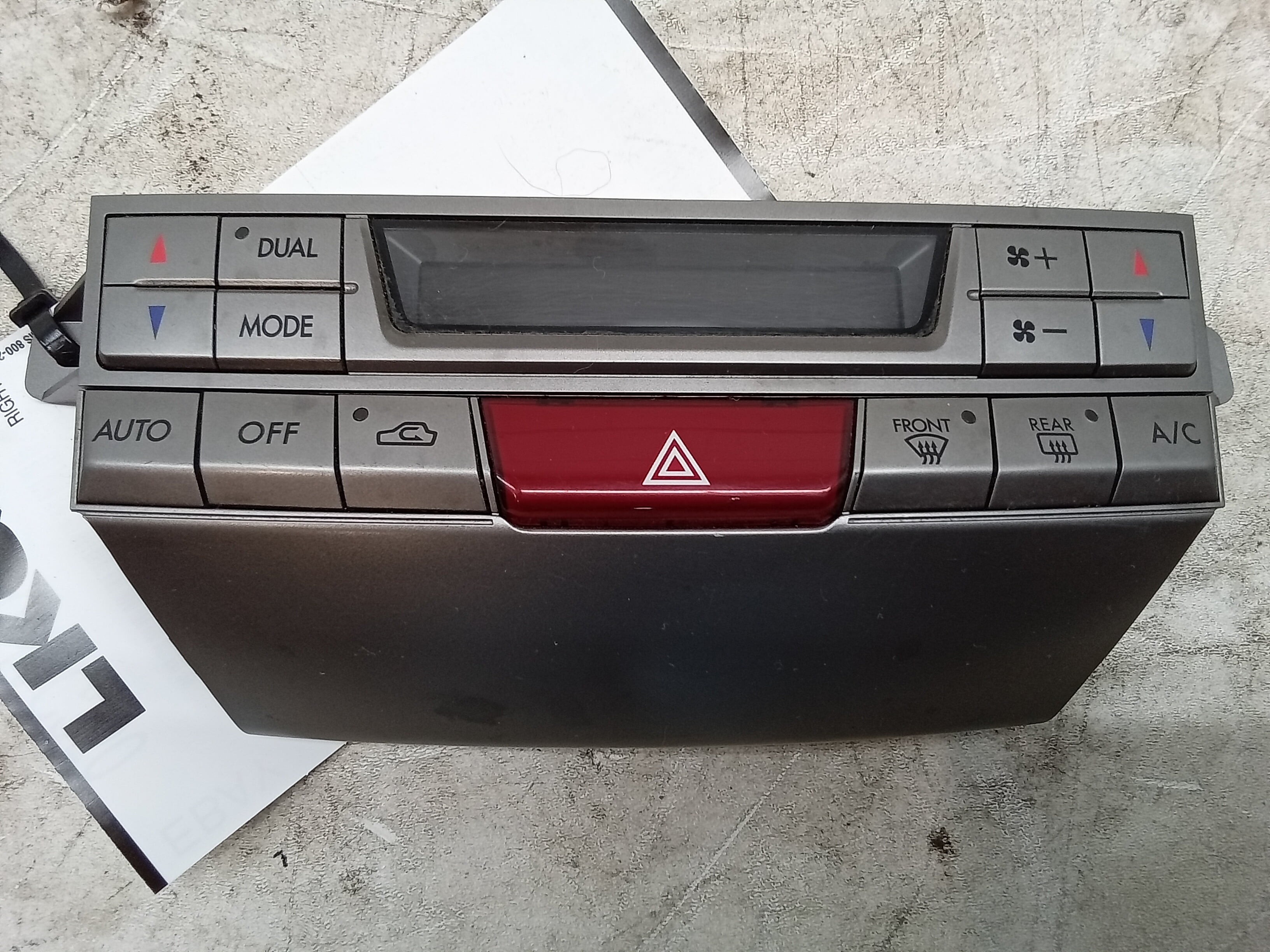 Pre-Owned 14 Subaru Legacy Temperature Control OEM - Verify Specific Vehicle Fitment In Description - (Good)