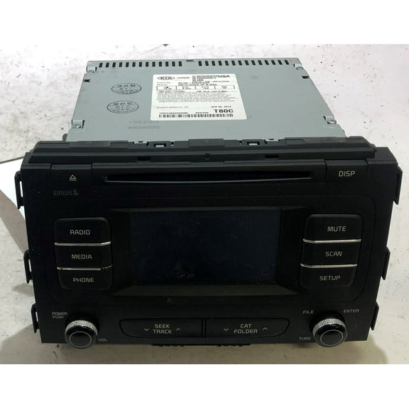 Pre-Owned 17-18 Kia Sedona AM FM CD Player Radio Receiver 5.0 OEM LKQ - Verify Specific Vehicle Fitment In Description - (Good)