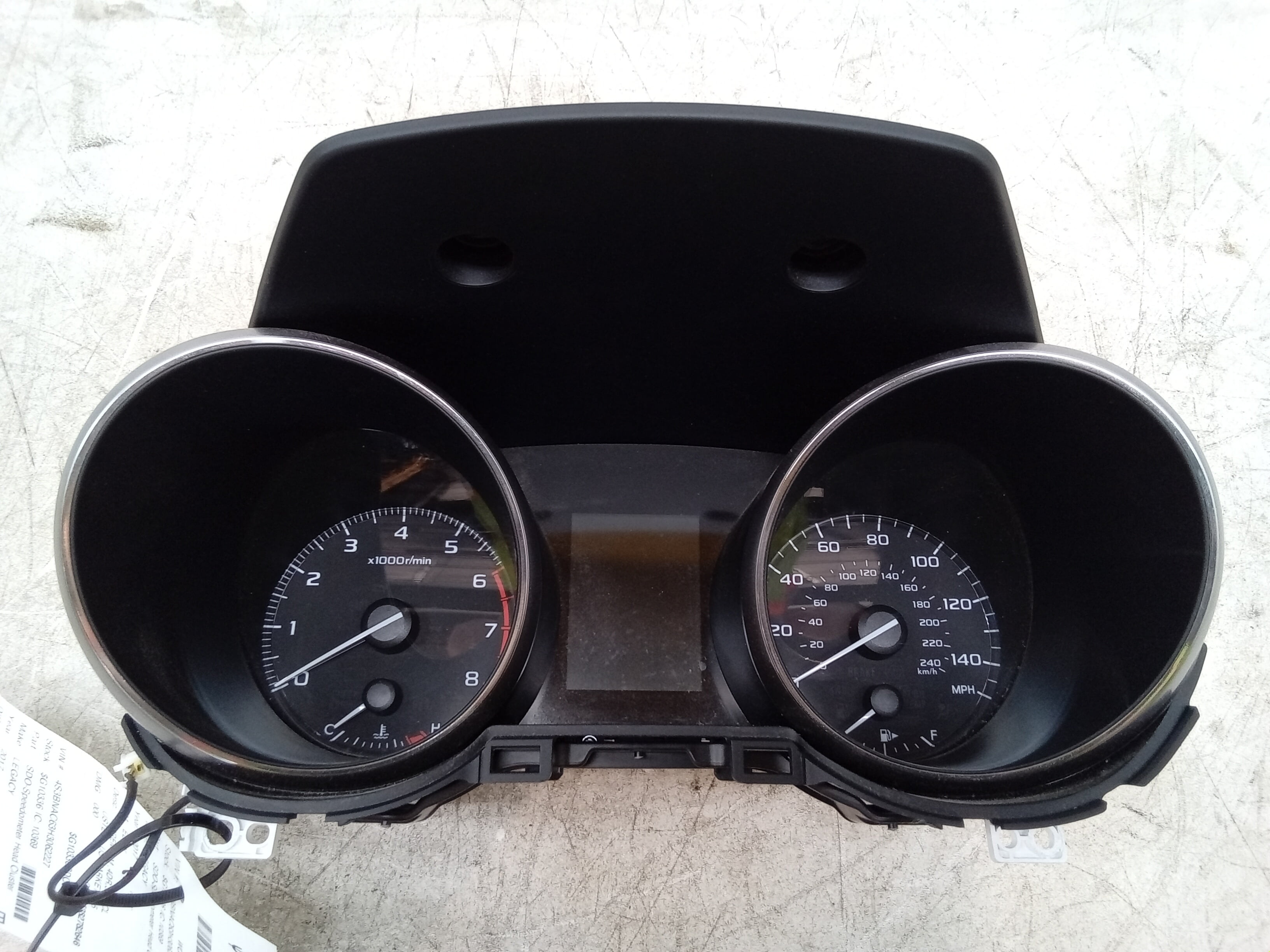 Pre-Owned 17 Subaru Legacy Speedometer Head Cluster 153K OEM - Verify Specific Vehicle Fitment In Description - (Good)