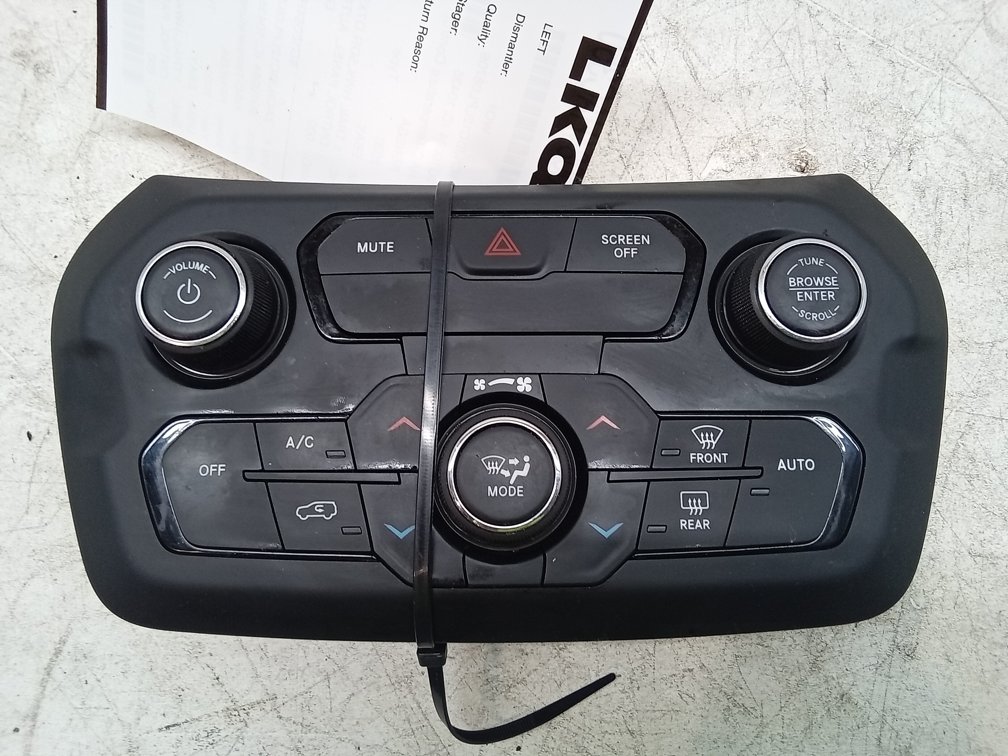 Pre-Owned 20 Jeep Renegade Temperature Control Panel W/ Duel Zone Control OEM (Good)