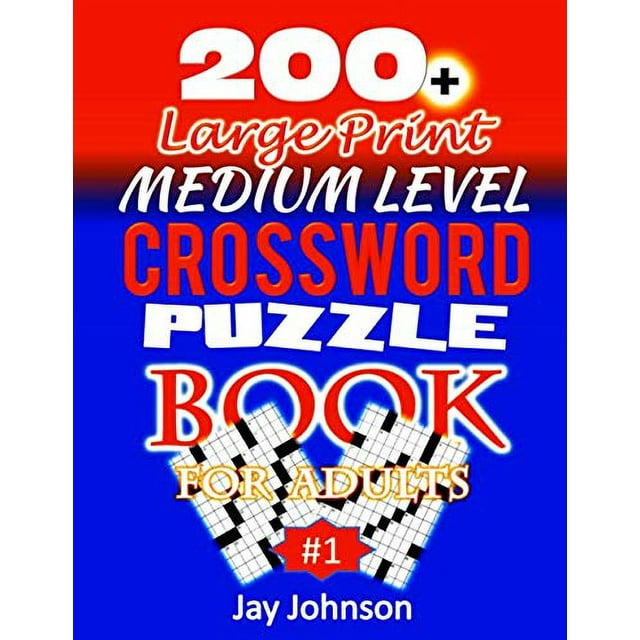 PreOwned 200+ Large Print Medium Level Crossword Puzzle Book for